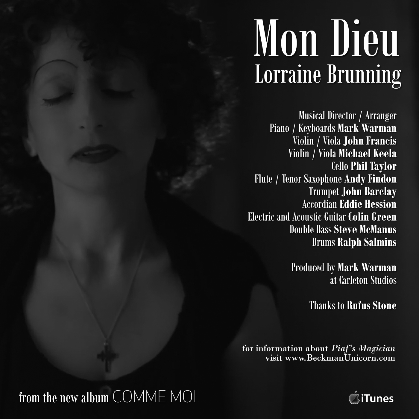 Lorraine Brunning Edith Piaf Comme Moi Mon Dieu